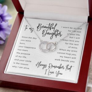 Always Remember That I Love You Interlocking Circles Necklace Gift