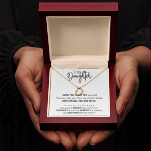 Daughter Braver Stronger Smarter Sterling Silver Delicate Heart Necklace