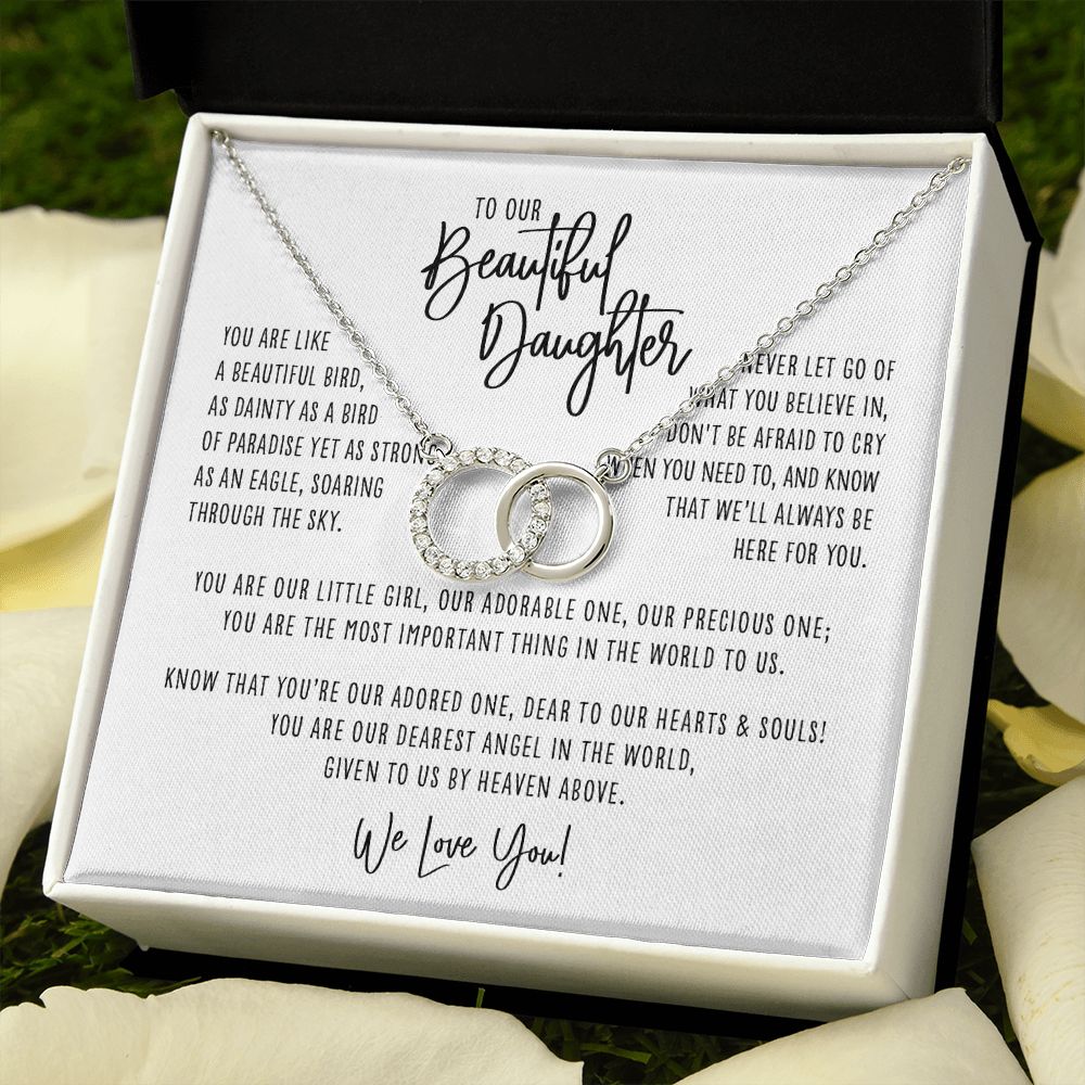 Daughter Like a Beautiful Bird Interlocking Circles Necklace - Image 4