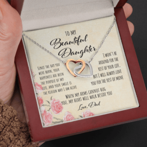 From Dad Gift to Daughter Interlocking Hearts