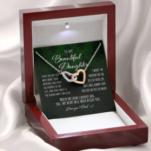 Interlocking hearts necklace in a luxury box