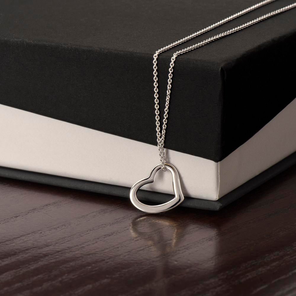 from Dad to Daughter If Ever Tomorrow Sterling Silver Delicate Heart Necklace - Image 9