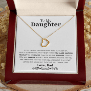 from Dad to Daughter If Ever Tomorrow Sterling Silver Delicate Heart Necklace