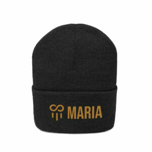 Maria Coin Logo Knit Beanie