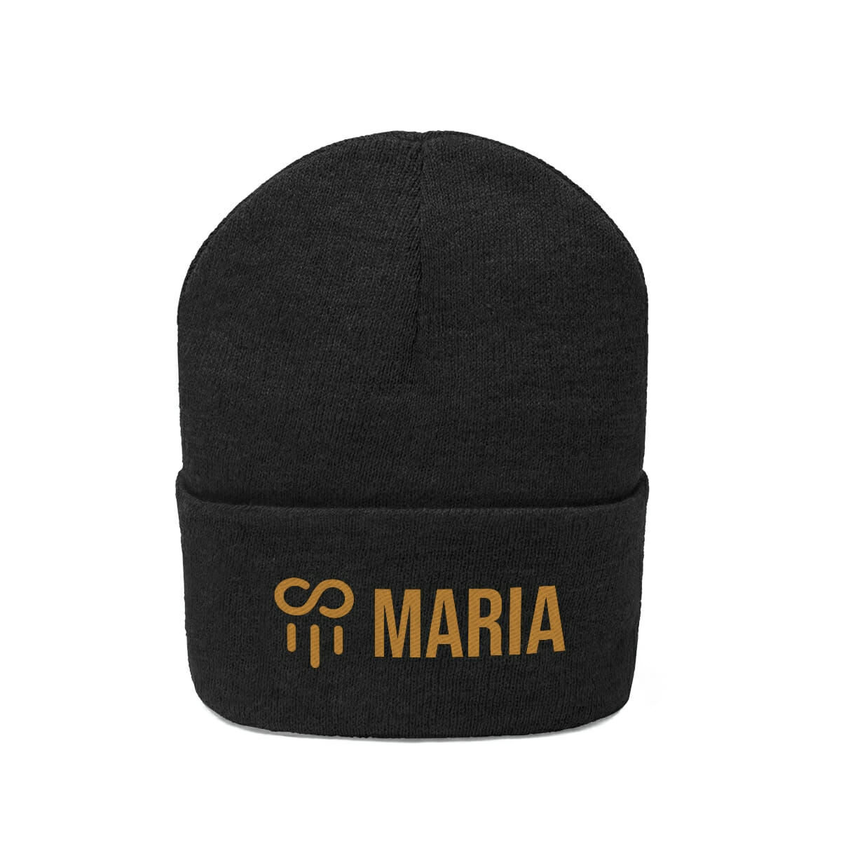 Maria Coin Logo Knit Beanie - Image 2