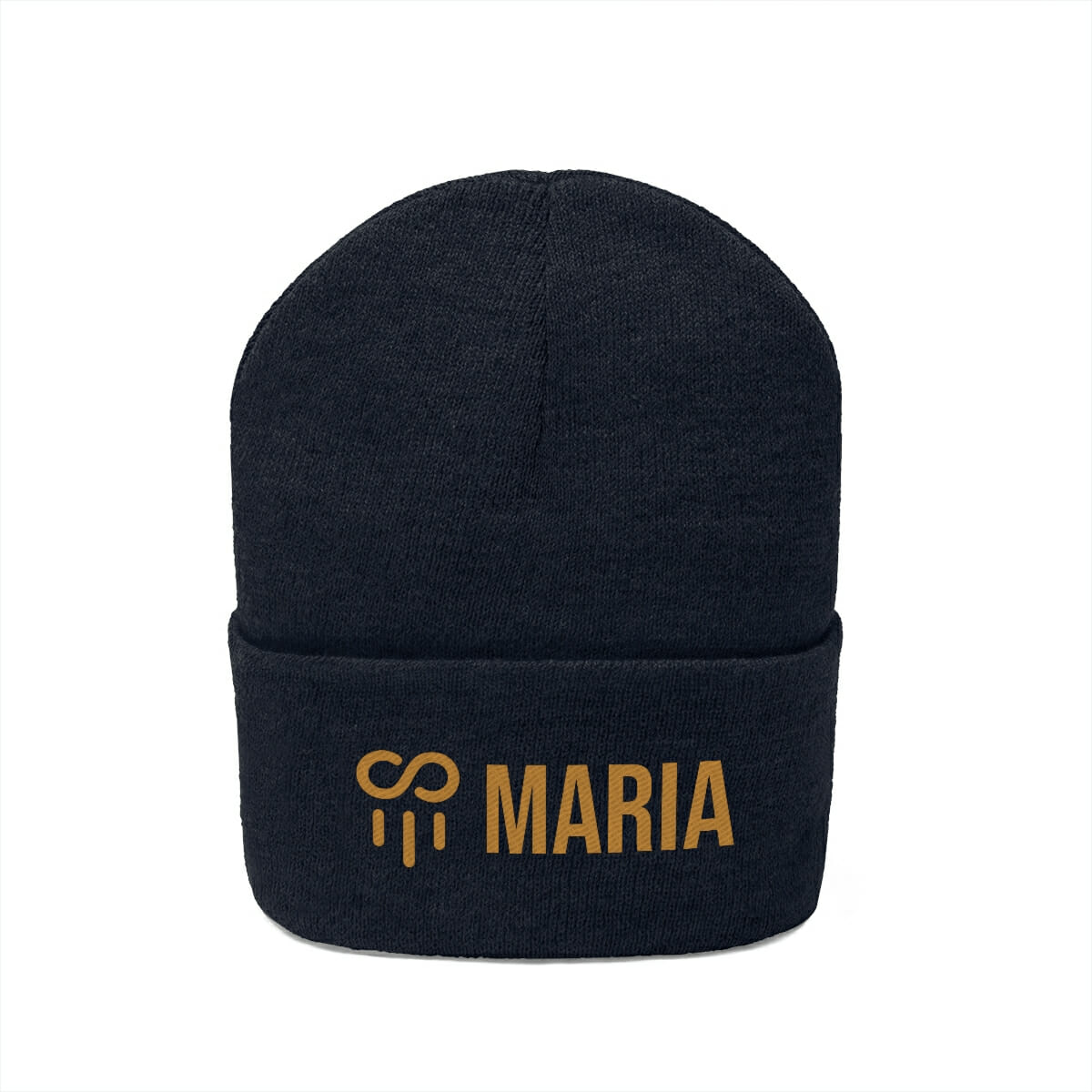 Maria Coin Logo Knit Beanie - Image 3