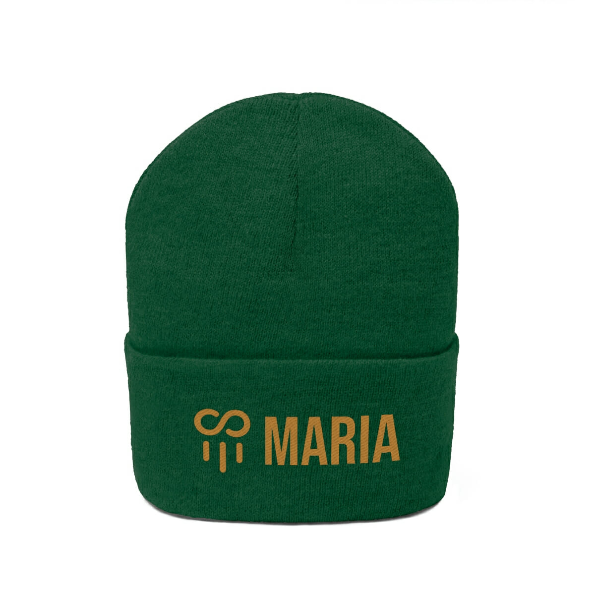 Maria Coin Logo Knit Beanie